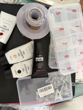 Modelones Poly Nail Extension Gel Tubes and nail forms bundle